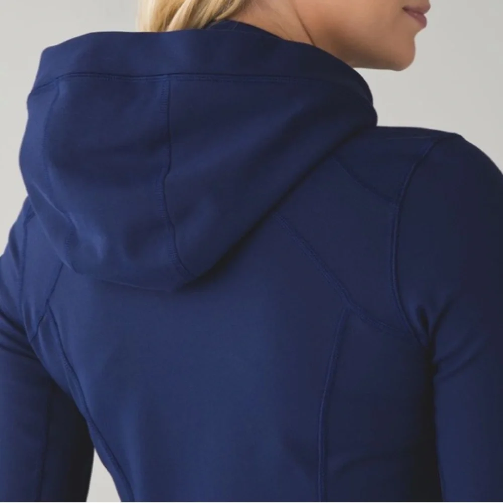 Lululemon navy blue hooded Long Jacket - Picture 11 of 16